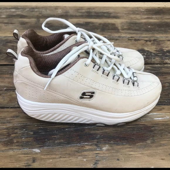 skechers cream shoes